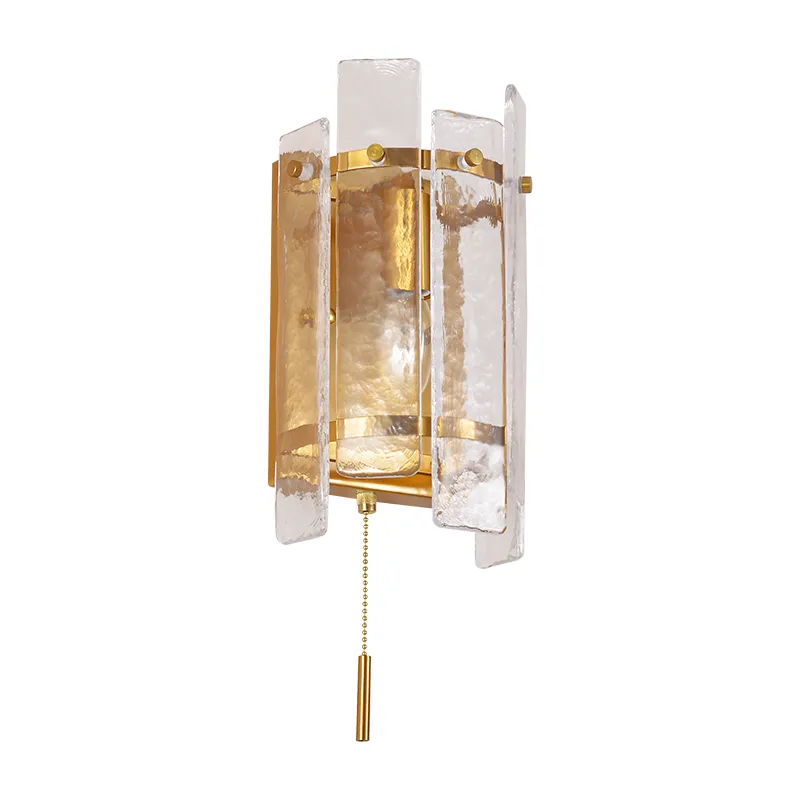 Φωτιστικό τοίχου 1-Light Glam ριγέ Art Glass