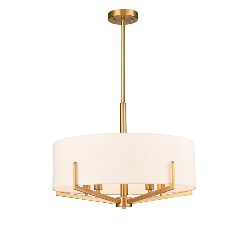 Λευκή Υφασμάτινη απόχρωση Modern Chandelier
